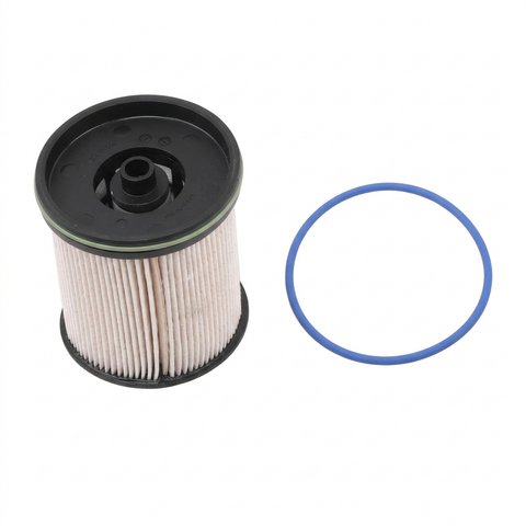 TP1015 fuel filter cartridge and blue seal on white