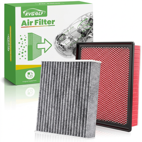 Toyota Tacoma engine and cabin filter kit with packaging on white