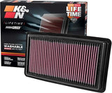 K&N 33-5041 washable panel engine air filter with retail packaging