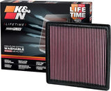 Original K&N 33-2385 air filter and packaging photo