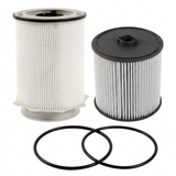 Mopar fuel filter cartridges and sealing rings on white