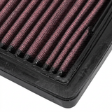 K&N air filter pleats and frame detail